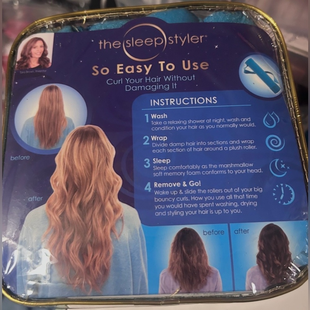 ALLSTAR INNOVATIONS Heat-Free Rollers - Blue (Large) Curlers BNIB